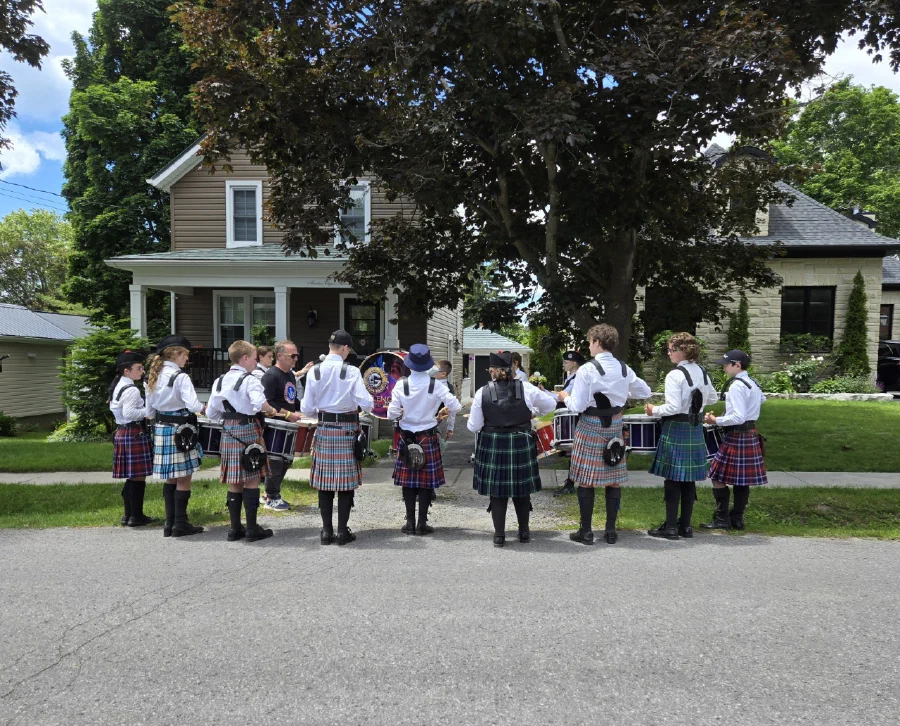 Glengarry Juvenile Pipe Band at Port Hope.